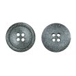 画像1: 石目調ボタン 四つ穴【グレー】18mm 8個入 丸型 樹脂 手芸 服飾 付け替え きらきらぷんぷん丸 B-1954 (1)