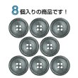 画像4: 石目調ボタン 四つ穴【グレー】18mm 8個入 丸型 樹脂 手芸 服飾 付け替え きらきらぷんぷん丸 B-1954 (4)