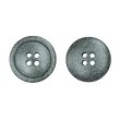画像1: 石目調ボタン 四つ穴【グレー】20mm 6個入 丸型 樹脂 手芸 服飾 付け替え きらきらぷんぷん丸 B-1955 (1)