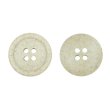 画像1: 石目調ボタン 四つ穴【ベージュ】15mm 10個入 丸型 樹脂 手芸 服飾 付け替え きらきらぷんぷん丸 B-1956 (1)