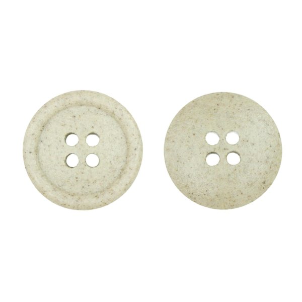 画像1: 石目調ボタン 四つ穴【ベージュ】15mm 10個入 丸型 樹脂 手芸 服飾 付け替え きらきらぷんぷん丸 B-1956 (1)