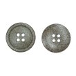 画像1: 石目調ボタン 四つ穴【ブラウン】18mm 8個入 丸型 樹脂 手芸 服飾 付け替え きらきらぷんぷん丸 B-1960 (1)