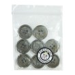 画像7: 石目調ボタン 四つ穴【ブラウン】18mm 8個入 丸型 樹脂 手芸 服飾 付け替え きらきらぷんぷん丸 B-1960 (7)