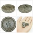 画像5: 石目調ボタン 四つ穴【ブラウン】20mm 6個入 丸型 樹脂 手芸 服飾 付け替え きらきらぷんぷん丸 B-1961 (5)