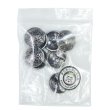 画像7: メタルボタン 透かし彫り【ブラック】18mm 8個入 丸型 足つき アンティーク調 手芸 服飾 付け替え きらきらぷんぷん丸 B-1966 (7)