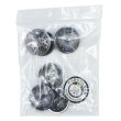 画像7: メタルボタン 透かし彫り【ブラック】20mm 6個入 丸型 足つき アンティーク調 手芸 服飾 付け替え きらきらぷんぷん丸 B-1967 (7)