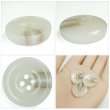 画像5: 樹脂ボタン マーブル柄【アイボリー】20mm 6個入 丸型 リム付き 4穴 手芸 服飾 付け替え きらきらぷんぷん丸 B-1991 (5)
