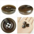 画像5: 樹脂ボタン マーブル柄【ブラウン】18mm 8個入 丸型 リム付き 4穴 手芸 服飾 付け替え きらきらぷんぷん丸 B-1993 (5)