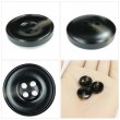 画像5: 樹脂ボタン マーブル柄【ブラック】15mm 10個入 丸型 リム付き 4穴 手芸 服飾 付け替え きらきらぷんぷん丸 B-1995 (5)