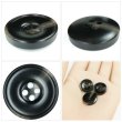 画像5: 樹脂ボタン マーブル柄【ブラック】18mm 8個入 丸型 リム付き 4穴 手芸 服飾 付け替え きらきらぷんぷん丸 B-1996 (5)