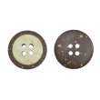 画像1: 樹脂ボタン 二段デザイン【ブラウン】21mm 6個入 丸型 手芸 服飾 付け替え きらきらぷんぷん丸 B-2000 (1)