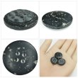 画像5: 樹脂ボタン 二段デザイン【ブラック】18mm 8個入 丸型 手芸 服飾 付け替え きらきらぷんぷん丸 B-2002 (5)
