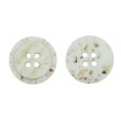 画像1: 樹脂ボタン 二段デザイン【アイボリー】18mm 8個入 丸型 手芸 服飾 付け替え きらきらぷんぷん丸 B-2005 (1)