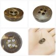 画像5: ココナッツボタン【ブラウン】10mm 15個入 丸型 4つ穴 天然素材 手芸 服飾 付け替え ボタンマート B-2007 (5)