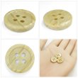 画像5: 木目調樹脂ボタン【ライトブラウン】12.5mm 12個入 4穴 丸型 手芸 服飾 付け替え ボタンマート B-2015 (5)