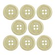 画像1: 木目調樹脂ボタン【ライトブラウン】18mm 8個入 4穴 丸型 手芸 服飾 付け替え ボタンマート B-2017 (1)