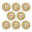 画像1: 木目調樹脂ボタン【キャメル】18mm 8個入 4穴 丸型 手芸 服飾 付け替え ボタンマート B-2021 (1)