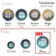 画像3: クロスラインウッドボタン【グリーン】20mm 6個入 丸型 四つ穴 ヴィンテージ調 手芸 服飾 付け替え ボタンマート B-2045 (3)