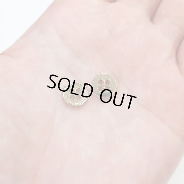 画像6: メタルボタン 四つ穴 【ゴールド 鏡面仕上げ】 金 シャツ スーツ 15個入り 【10mm】 ボタンマート B-204 (6)