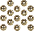 画像1: メタルボタン 四つ穴 【ゴールド 鏡面仕上げ】 金 シャツ スーツ 15個入り 【12.5mm】 ボタンマート B-206 (1)