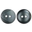 画像1: 樹脂ボタン ツートンマーブル【ブラック】15mm 10個入 丸型 二つ穴 手芸 服飾 付け替え ボタンマート B-2061 (1)