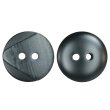 画像1: 樹脂ボタン ツートンマーブル【ブラック】18mm 8個入 丸型 二つ穴 手芸 服飾 付け替え ボタンマート B-2062 (1)
