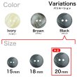 画像3: 樹脂ボタン ツートンマーブル【ブラック】20mm 6個入 丸型 二つ穴 手芸 服飾 付け替え ボタンマート B-2063 (3)
