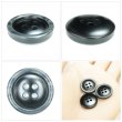画像5: 樹脂ボタン 木目調リム【グレー】18mm 8個入 丸型 四つ穴 表付け 手芸 服飾 付け替え ボタンマート B-2074 (5)