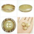 画像5: 樹脂ボタン 木目調リム【ベージュ】20mm 6個入 丸型 四つ穴 表付け 手芸 服飾 付け替え ボタンマート B-2078 (5)