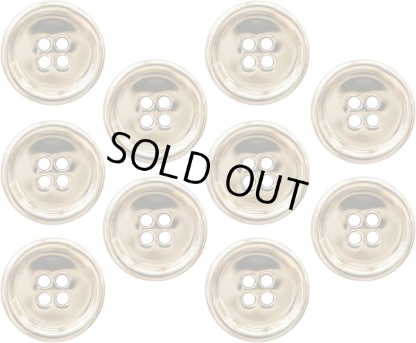 画像1: メタルボタン 四つ穴 【ゴールド 鏡面仕上げ】 金 シャツ スーツ 10個入り 【20mm】 ボタンマート B-209 (1)