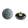 画像1: 樹脂ボタン リングデザイン【ブラック】15mm 10個入 丸型 足つき 手芸 服飾 付け替え ボタンマート B-2091 (1)