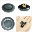 画像5: 樹脂ボタン リングデザイン【ブラック】17mm 8個入 丸型 足つき 手芸 服飾 付け替え ボタンマート B-2092 (5)