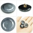 画像5: 樹脂ボタン リングデザイン【ブラック】20mm 6個入 丸型 足つき 手芸 服飾 付け替え ボタンマート B-2093 (5)