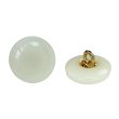 画像1: 樹脂ボタン リングデザイン【アイボリー】15mm 10個入 丸型 足つき 手芸 服飾 付け替え ボタンマート B-2094 (1)