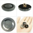 画像5: 樹脂ボタン リングデザイン【ブラウン】20mm 6個入 丸型 足つき 手芸 服飾 付け替え ボタンマート B-2099 (5)
