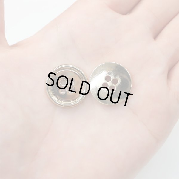 画像6: メタルボタン 四つ穴 【ゴールド 鏡面仕上げ】 金 シャツ スーツ 10個入り 【20mm】 ボタンマート B-209 (6)