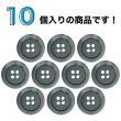 画像4: 樹脂ボタン【ブラック】15mm 10個入 丸型 四つ穴 リムデザイン マーブル調 手芸 服飾 付け替え ボタンマート B-2100 (4)
