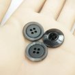 画像5: 樹脂ボタン【ブラック】17.5mm 8個入 丸型 四つ穴 リムデザイン マーブル調 手芸 服飾 付け替え ボタンマート B-2101 (5)