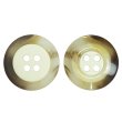 画像1: 樹脂ボタン【アイボリー】15mm 10個入 丸型 四つ穴 リムデザイン マーブル調 手芸 服飾 付け替え ボタンマート B-2103 (1)
