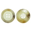 画像1: 樹脂ボタン【アイボリー】17.5mm 8個入 丸型 四つ穴 リムデザイン マーブル調 手芸 服飾 付け替え ボタンマート B-2104 (1)