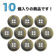 画像4: 樹脂ボタン【ブラウン】15mm 10個入 丸型 四つ穴 リムデザイン マーブル調 手芸 服飾 付け替え ボタンマート B-2106 (4)