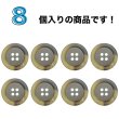 画像4: 樹脂ボタン【ブラウン】17.5mm 8個入 丸型 四つ穴 リムデザイン マーブル調 手芸 服飾 付け替え ボタンマート B-2107 (4)