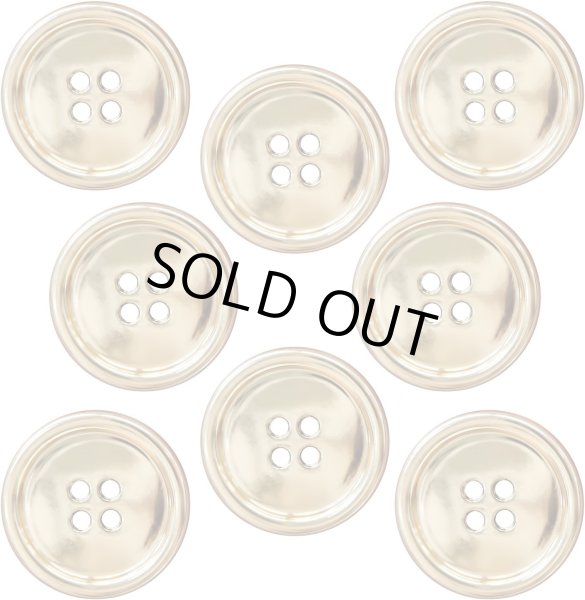 画像1: メタルボタン 四つ穴 【ゴールド 鏡面仕上げ】 金 シャツ スーツ 8個入り 【25mm】 ボタンマート B-211 (1)