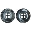 画像1: 樹脂ボタン マーブル柄【ブラック】18mm 8個入 丸型 四つ穴 裁縫 洋裁 付け替え ボタンマート B-2110 (1)