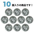 画像4: 樹脂ボタン マーブル柄【グレー】15mm 10個入 丸型 四つ穴 裁縫 洋裁 付け替え ボタンマート B-2115 (4)