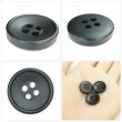 画像5: 樹脂ボタン 皿型【ブラック】15mm 10個入 四つ穴 丸型 フチあり くぼみ 手芸 服飾 付け替え ボタンマート B-2117 (5)
