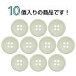 画像4: 樹脂ボタン 皿型【アイボリー】15mm 10個入 四つ穴 丸型 フチあり くぼみ 手芸 服飾 付け替え ボタンマート B-2119 (4)