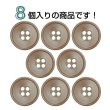 画像4: 樹脂ボタン 皿型【ブラウン】18mm 8個入 四つ穴 丸型 フチあり くぼみ 手芸 服飾 付け替え ボタンマート B-2124 (4)