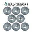 画像4: 樹脂ボタン 皿型【ダークグレー】18mm 8個入 四つ穴 丸型 フチあり くぼみ 手芸 服飾 付け替え ボタンマート B-2126 (4)