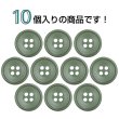 画像4: 樹脂ボタン 皿型【オリーブグリーン】15mm 10個入 四つ穴 丸型 フチあり くぼみ 手芸 服飾 付け替え ボタンマート B-2127 (4)